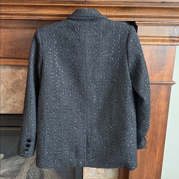 A Loves A black metallic tweed single button blazer jacket NWT size Small - Picture 11 of 14